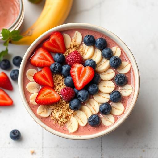 Delicious and nutritious smoothie bowl, representing healthy recipes.